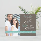 Toekomstige heer en mevrouw Save the Date (Staand voorkant)