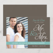 Toekomstige heer en mevrouw Save the Date (Voorkant / Achterkant)
