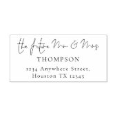 Toekomstige heer en mevrouw Script Naam Terugkeera Zelfinktende Stempel (Design)