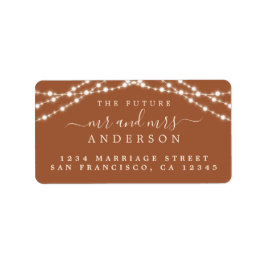 Toekomstige heer en mevrouw Terracotta Lichten Huw Etiket
