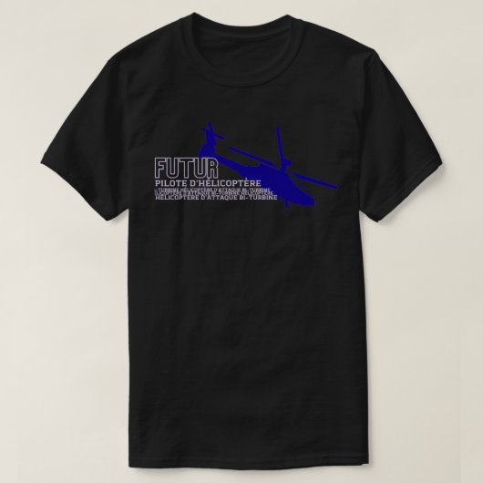Toekomstige helikopterpiloot 1 t-shirt (Design voorkant)