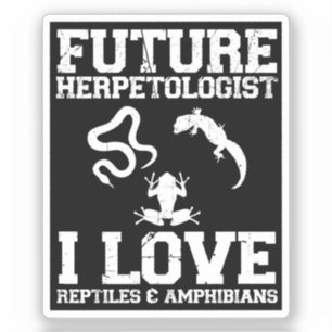 Toekomstige herpetoloog herpetologie liefhebber am sticker