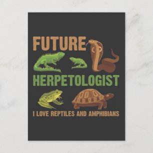 Toekomstige herpetoloog Reptile amhibians fan Kind Briefkaart