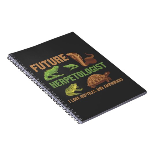 Toekomstige herpetoloog Reptile amhibians fan Kind Notitieboek (Rechterzijde)
