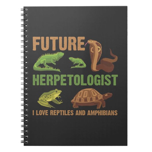 Toekomstige herpetoloog Reptile amhibians fan Kind Notitieboek (Voorkant)