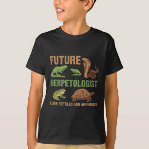 Toekomstige herpetoloog Reptile amhibians fan Kind T-shirt