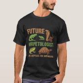 Toekomstige herpetoloog Reptile amhibians fan Kind T-shirt (Voorkant)