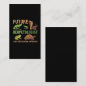 Toekomstige herpetoloog Reptile amhibians fan Kind Visitekaartje (Voorkant / Achterkant)