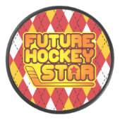 Toekomstige Hockey Star Ice Hockey Puck (Voorkant)