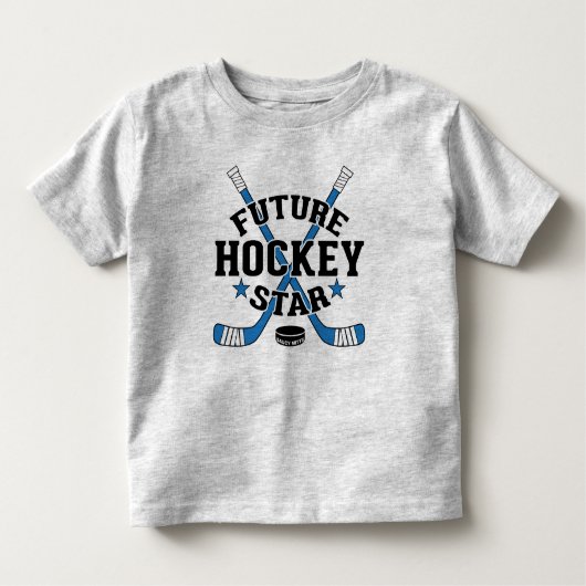 Toekomstige Hockey Star Player blue Hockey Sticks  Kinder Shirts (Voorkant)