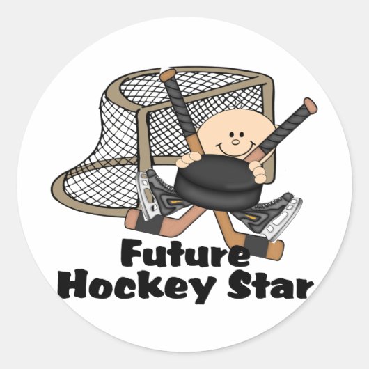 Toekomstige Hockey Star Ronde Sticker (Voorkant)