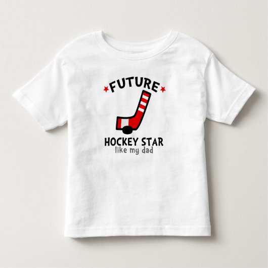 Toekomstige hockeyster zoals mijn vader kinder shirts (Voorkant)