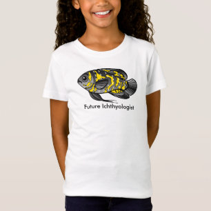 Toekomstige Ichtyoloog met zwarte en gele vis T-shirt