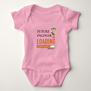 Toekomstige ingenieur die roze Funny laadt maakt u Romper