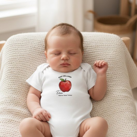 Toekomstige Ingezetene New Yorkse Big Apple Baby Romper