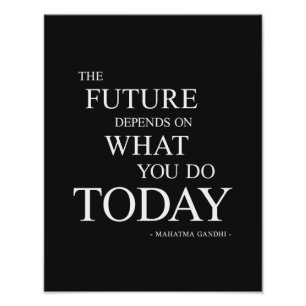 Toekomstige Inspirerend Motivatie prijsopgave Foto Afdruk