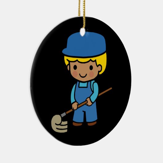 Toekomstige Janitor Keramisch Ornament (Rechts)