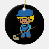 Toekomstige Janitor Keramisch Ornament (Voorkant)