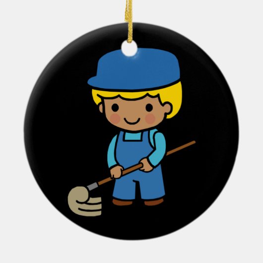 Toekomstige Janitor Keramisch Ornament (Achterkant)