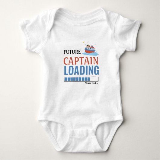 Toekomstige Kapitein Lading Funny Cute Personated Romper (Voorkant)