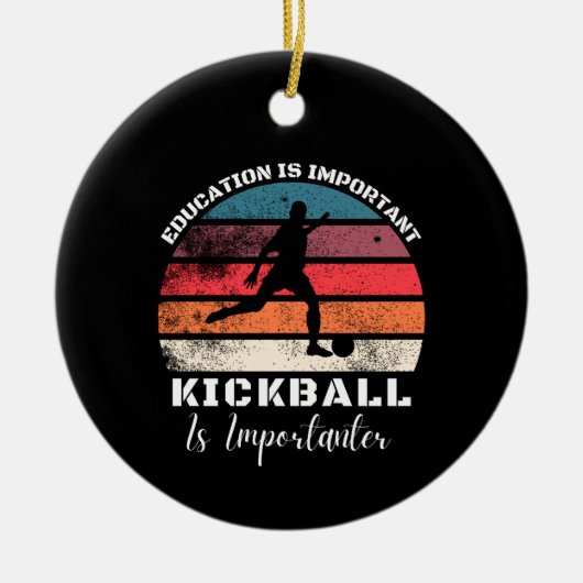 Toekomstige Kickball Lover en spelers mam pap Kick Keramisch Ornament (Voorkant)