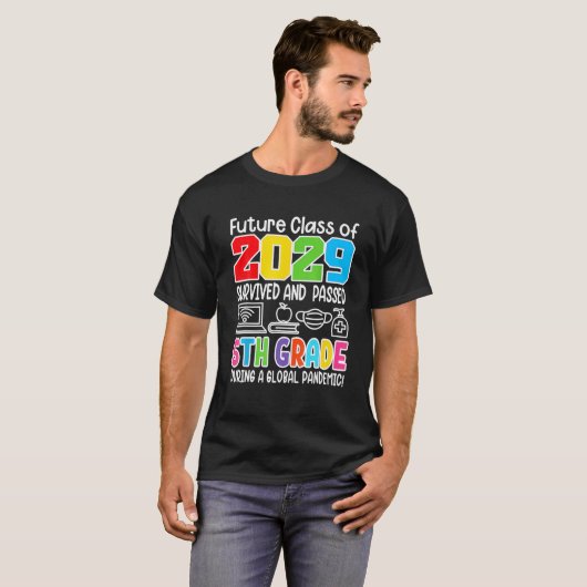 Toekomstige klas 2029 I Afstuderen I vijfde 5 T-shirt (Voorkant volledig)