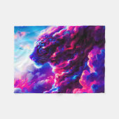 Toekomstige Kosmische Neon Luipaard Fleece Deken (Voorkant (Horizontaal))
