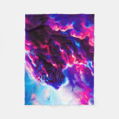 Toekomstige Kosmische Neon Luipaard Fleece Deken (Voorkant)
