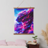 Toekomstige Kosmische Neon Luipaard Hangend Wandkleed (Slaapkamer)