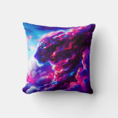 Toekomstige Kosmische Neon Luipaard Kussen (Voorkant)