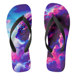 Toekomstige Kosmische Neon Luipaard Teenslippers