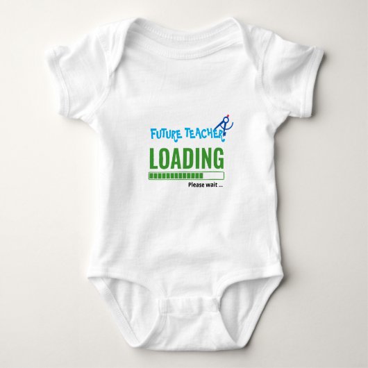 Toekomstige Lading leraar Funny Personalized Unise Romper (Voorkant)