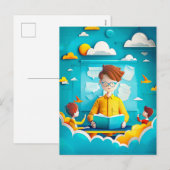 Toekomstige leerkrachten dromen voor kinderen feestdagenkaart (Voorkant / Achterkant)