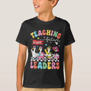 Toekomstige leiders leren Domme Gans Leraar Rug T T-shirt