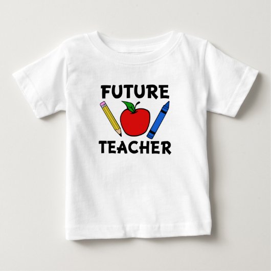 Toekomstige leraar grappig baby shirt (Voorkant)