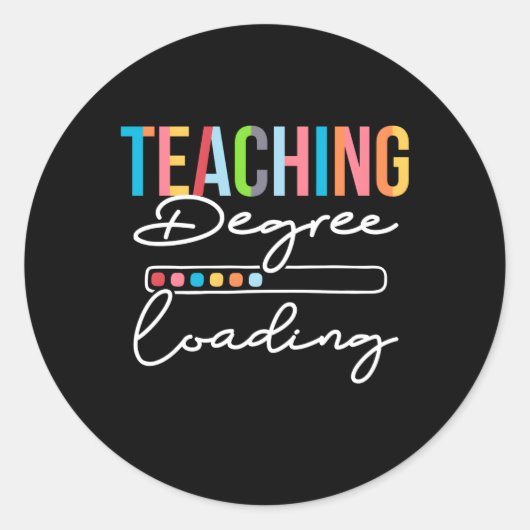 Toekomstige leraar in de toekomst ronde sticker (Voorkant)