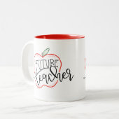 Toekomstige leraar tweekleurige koffiemok (Voorkant links)