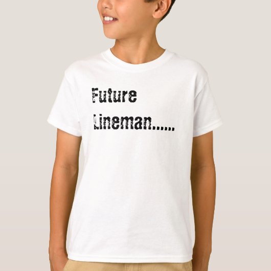 Toekomstige Lineman..... T-shirt (Voorkant)