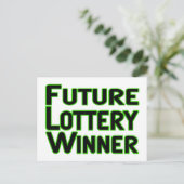 Toekomstige loterij-winnaar briefkaart (Staand voorkant)