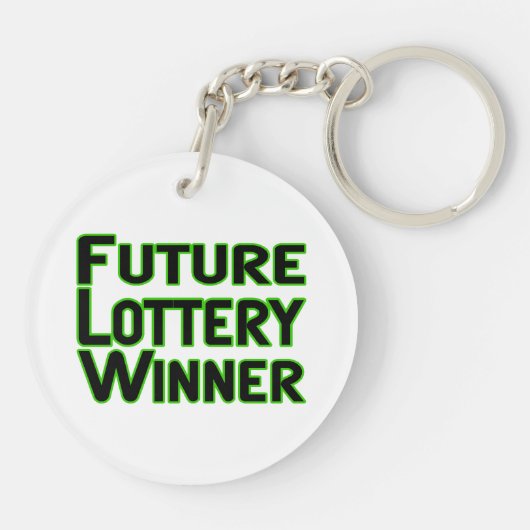 Toekomstige loterij-winnaar sleutelhanger (Achterkant)
