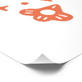 Toekomstige maatschappelijk werker retro floral es perfect poster (Hoek)