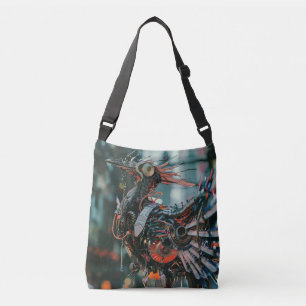 Toekomstige machinepauw crossbody tas