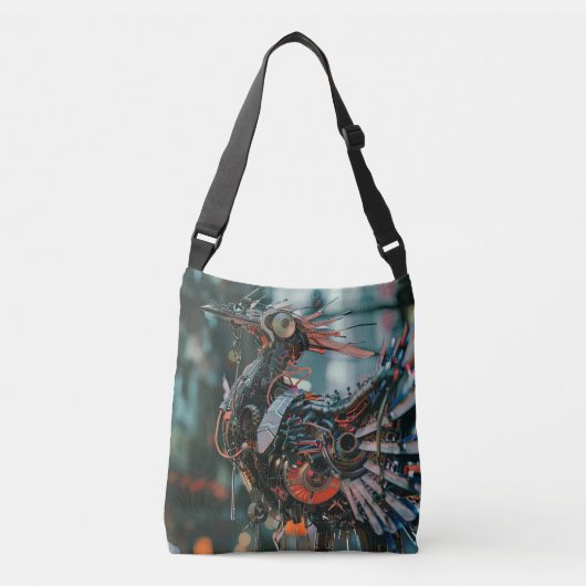 Toekomstige machinepauw crossbody tas (Voorkant)