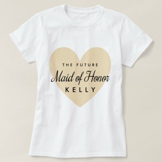 Toekomstige Maid of Honor T-shirt (Design voorkant)