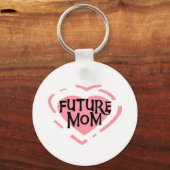 Toekomstige mam roze hemdjes en cadeaus sleutelhanger (Voorkant)