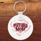 Toekomstige mam roze hemdjes en cadeaus sleutelhanger (Voorkant)