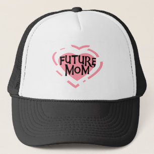 Toekomstige mam roze hemdjes en cadeaus trucker pet