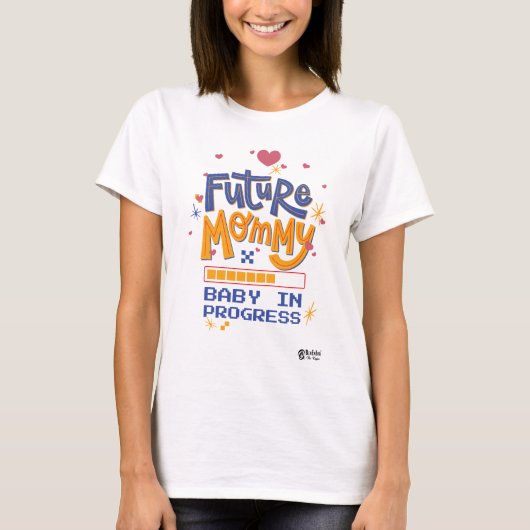Toekomstige mama vrouwen wit t-shirt (Voorkant)