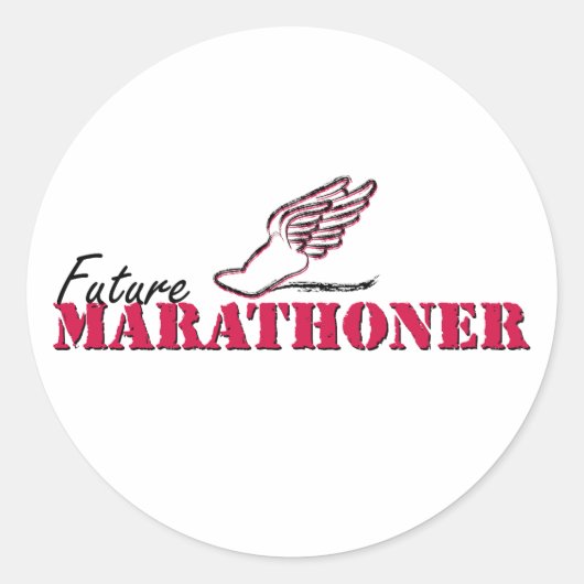 Toekomstige marathoner ronde sticker (Voorkant)