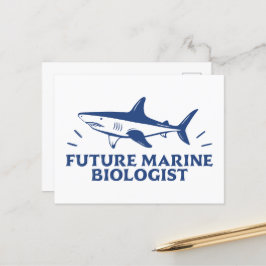 Toekomstige marien bioloog haaienliefhebber briefkaart